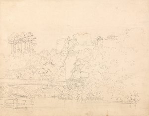 トンブリッジ橋と城、ケント 作： Thomas Girtin
